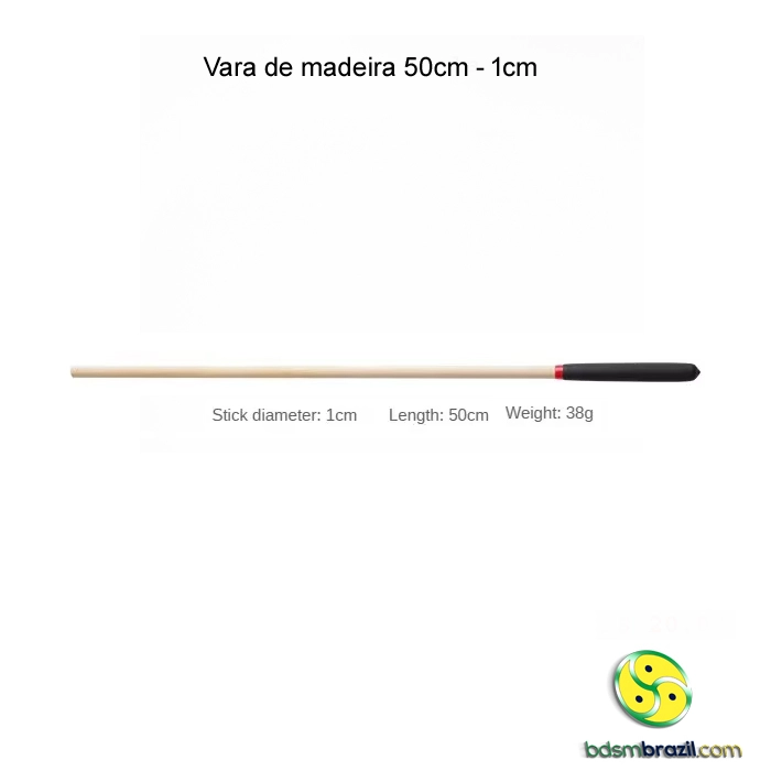 Chicote flogger vara madeira