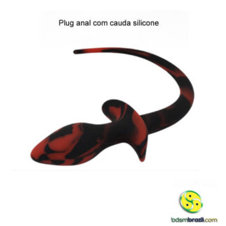 Plug anal com cauda silicone
