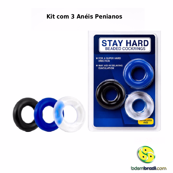 Kit com 3 anéis penianos