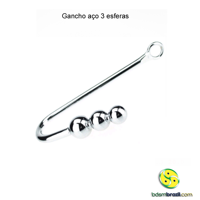 Gancho em Aço Inox com 3 Esferas Progressivas