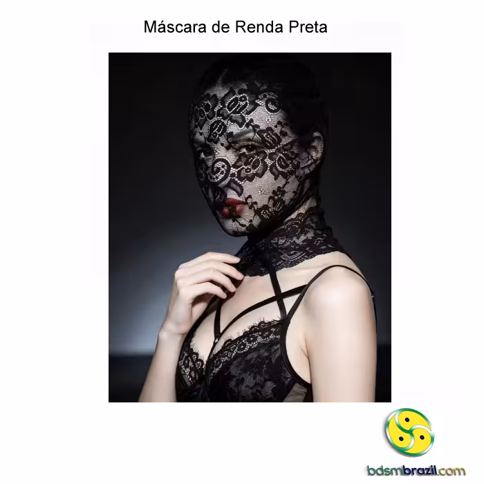 Máscara de Renda Preta