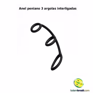 Anel peniano 3 argolas interligadas